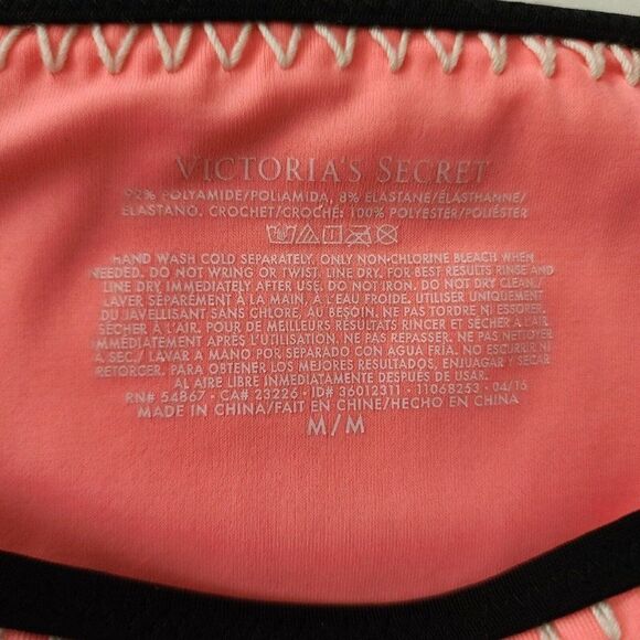 Victoria's Secret/Pink - Size M - Neon Nectar  Surf Crochet Hipster Swim Bottoms - Picture 9 of 9